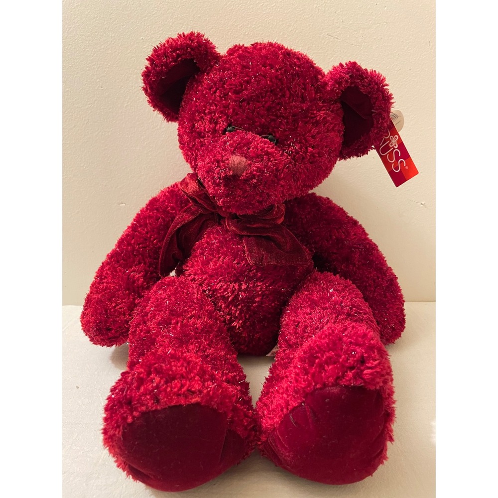 Russ Berrie Rosetta Red Plush‎ Teddy Bear Stuffed Anima Plush